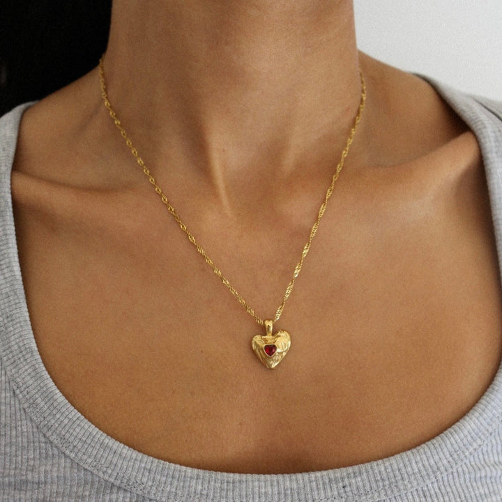 Vesper Gold Heart Necklace