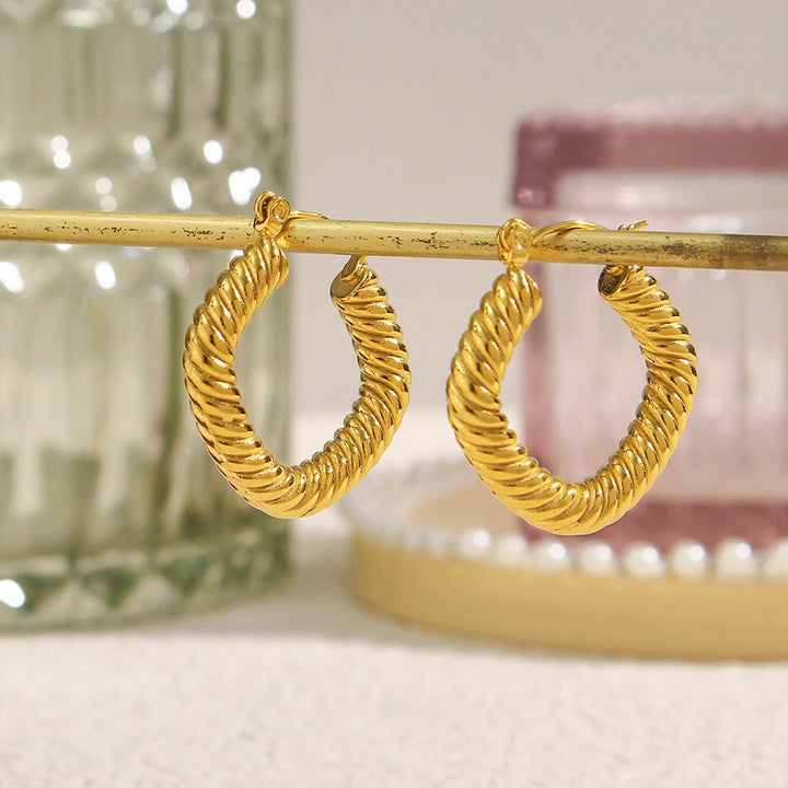 Emani Twist Square Earrings