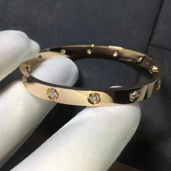 FINET Bracciale di lusso con zircone | Oro rosa