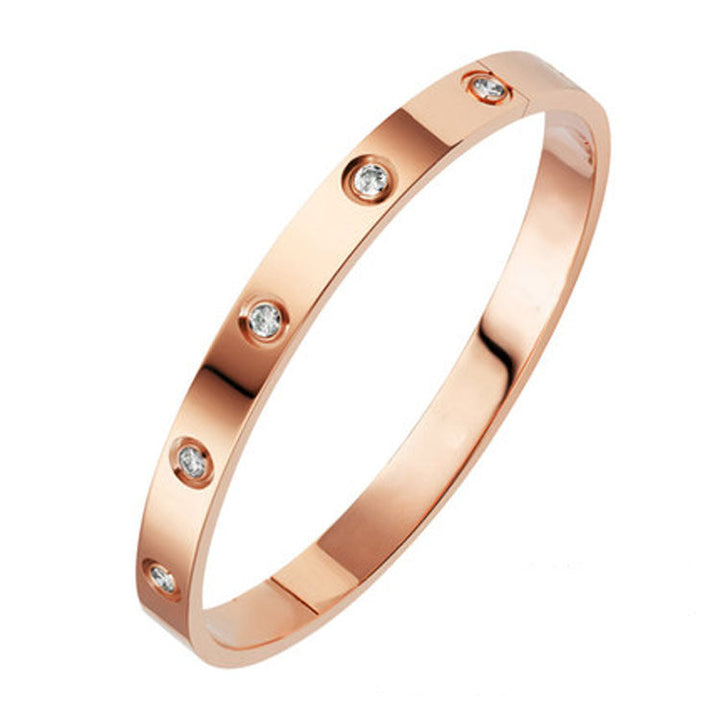 FINET Bracciale di lusso con zircone | Oro rosa