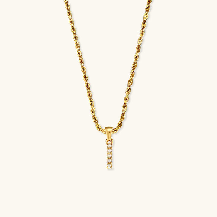 Elodie Initial Letter Pearl Necklace