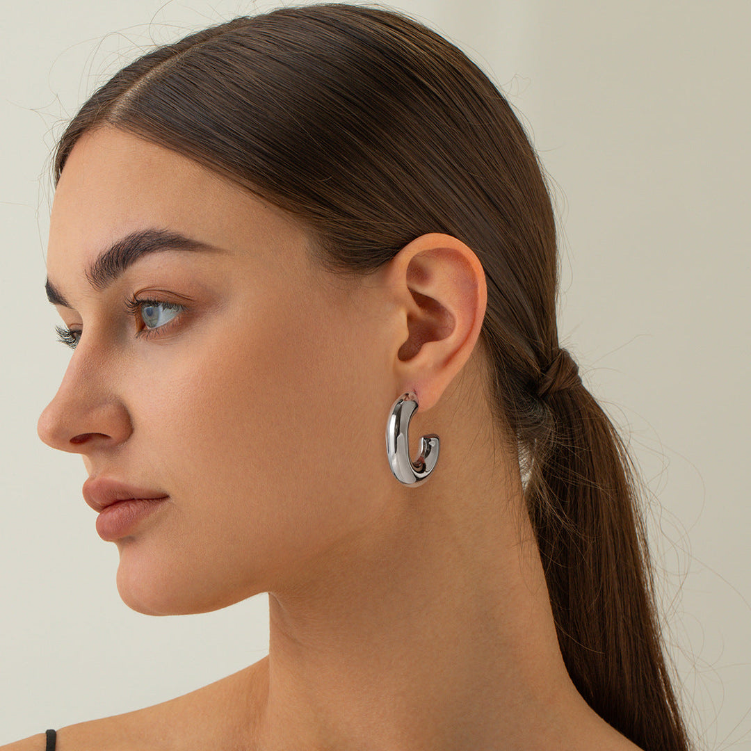 Alera Silver Hoops