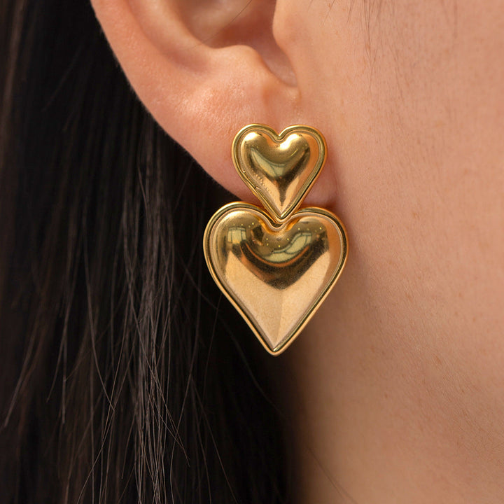 Zofia Gold Heart Earrings