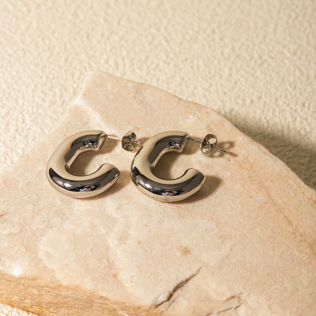 Alera Silver Hoops