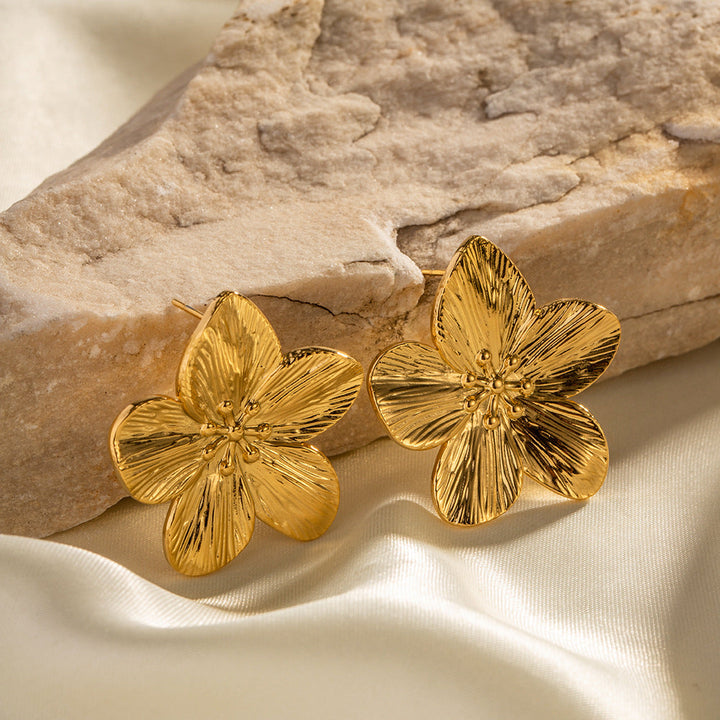 Allysa Flower Gold Earrings