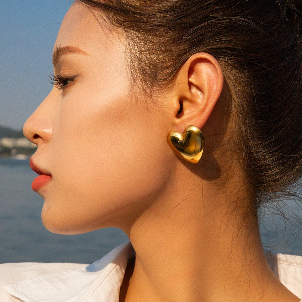 Aubree Gold Heart Earrings